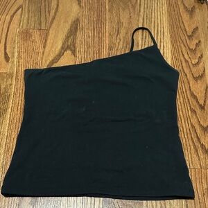 Abercrombie & Fitch Black One-Shoulder Tank Top